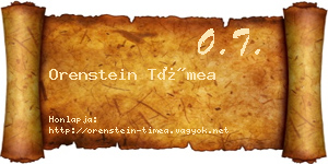 Orenstein Tímea névjegykártya